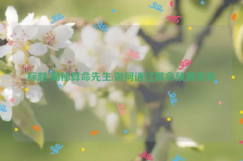 标题:揭秘算命先生:如何通过算命预测未来