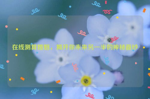在线测算婚姻，揭开你未来另一半的神秘面纱